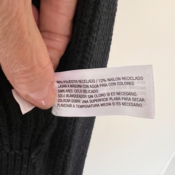 Isabel Maternity Black Ribbed Wrap front Sweater Cozy Stylish Baby Bump Sz. XL - Picture 6 of 8